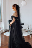 Sample Black Boho Bridal Gown