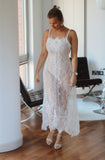 Long Lace Slip Dress