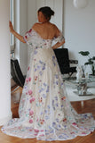 Multicoloured Beach Wedding Dress