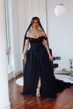 Sample Black Boho Bridal Gown