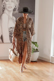 Leopard Print Beach Kimono