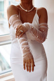 Fingerless Sparkly Wedding Gloves