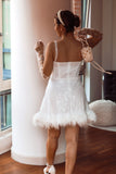 Mini Sequin Wedding Dress