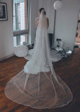 Satin Edge Cathedral Wedding Veil