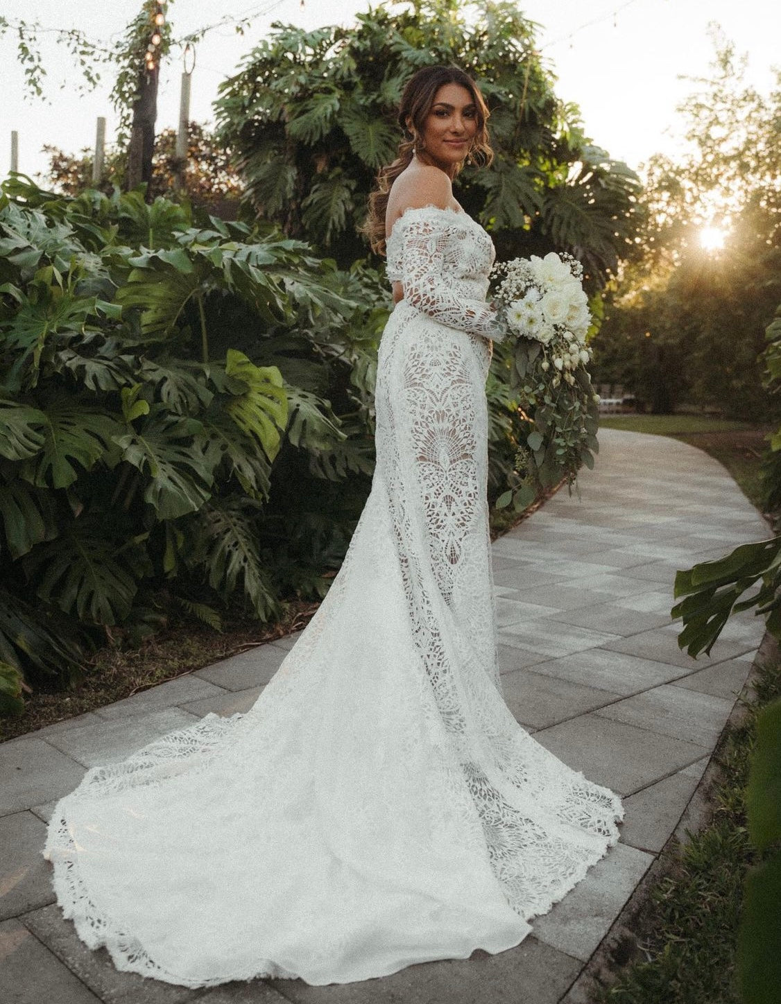 Attractive V Neck Pleats Asymmetrical Beach Wedding Dress Boho Bridal –  SQOSA