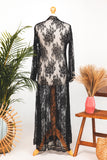 Tulum Lace Beach Robe in Black