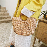 Gili Straw Moon Bag