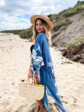 Sono Luxury Beach Kimono in Blue