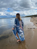 Sono Luxury Beach Kimono in Blue