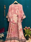 Boho Pink Flamingo Kimono 