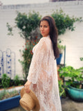 Tulum White Lace Beach Kimono