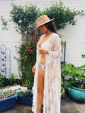 Tulum White Lace Beach Kimono