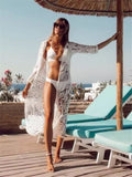 Nuusa White Lace Beach Cover Up