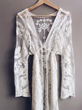 Nuusa White Lace Beach Cover Up