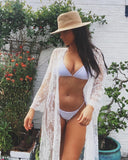 Tulum White Lace Beach Kimono