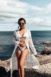 Nuusa White Lace Beach Cover Up