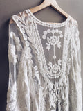 Nuusa White Lace Beach Cover Up