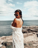 Nuusa White Lace Beach Cover Up