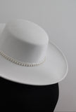 White Pearl Bolero Wedding Hat