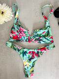 Floral Green Bikini Set