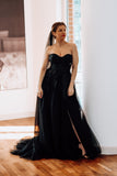 Black Boho Bridal Dress