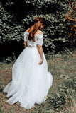 Sample Boho Lace Two Piece Wedding Dress