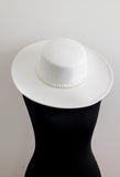 White Pearl Bolero Wedding Hat