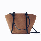 Large Shopping Bag with faux leather straps