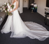 Bridal Tulle Layered Overskirt