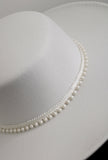 White Pearl Bolero Wedding Hat