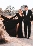 Black Boho Bridal Gown