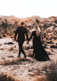 Black Boho Bridal Gown