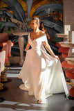 Detachable Bridal Crepe Overskirt