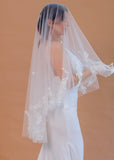 Handmade Lace Trim Veil