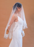 Handmade Lace Trim Veil