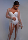 Soft Tulle Pearl Bridal Robe