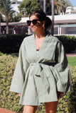 Mini Kimono in Sage Green