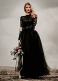 Black Boho Wedding Dress