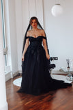 Black Boho Bridal Dress