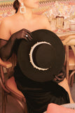 Black Pearl Bolero Wedding Hat