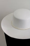 White Pearl Bolero Wedding Hat