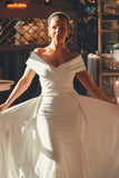 Detachable Bridal Crepe Overskirt