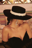 Black Pearl Bolero Wedding Hat