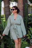 Mini Kimono in Sage Green