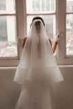 Cathedral Ruffled Wedding Veil