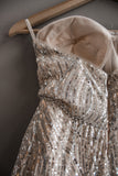 Midi Sequin Evening Wedding Dress