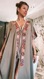 khaki beach kimono