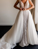 Bridal Tulle Layered Overskirt