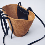 Large Shopping Bag with faux leather straps