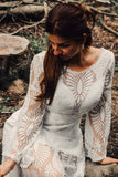 Sample Bell Sleeves Boho Wedding Dress